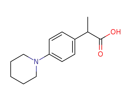Molecular Structure of 26586-60-7 (2-[4-(piperidin-1-yl)phenyl]propanoic acid)