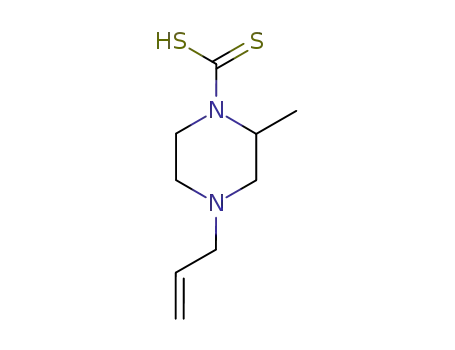 Molecular Structure of 26864-91-5 (2-methyl-4-(prop-2-en-1-yl)piperazine-1-carbodithioic acid)