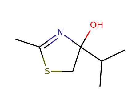 Molecular Structure of 32272-41-6 (4-Thiazolol,4,5-dihydro-2-methyl-4-(1-methylethyl)-(9CI))
