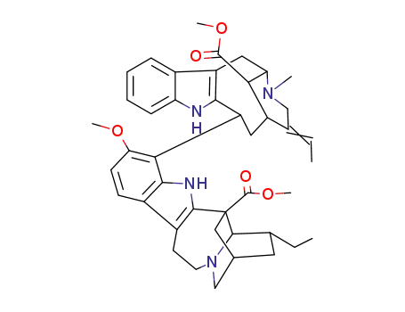 Molecular Structure of 2665-57-8 (13-Methoxy-14-[(3R)-17-methoxy-17-oxovobasan-3α-yl]ibogamine-18-carboxylic acid methyl ester)