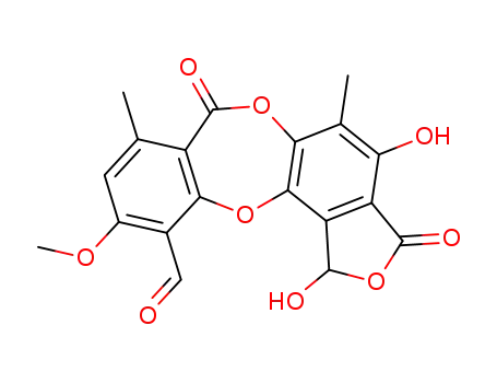 Molecular Structure of 549-06-4 (STICTIC ACID)