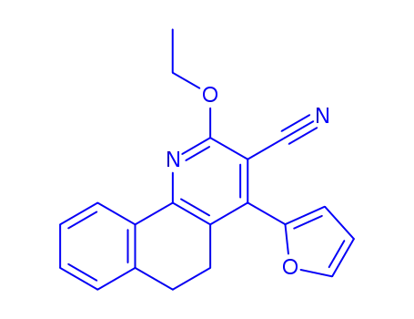 Molecular Structure of 272775-26-5 (2-ethoxy-4-(2-furyl)-5,6-dihydrobenzo[h]quinoline-3-carbonitrile)