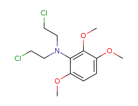 Molecular Structure of 27077-09-4 (N,N-bis(2-chloroethyl)-2,3,6-trimethoxyaniline)