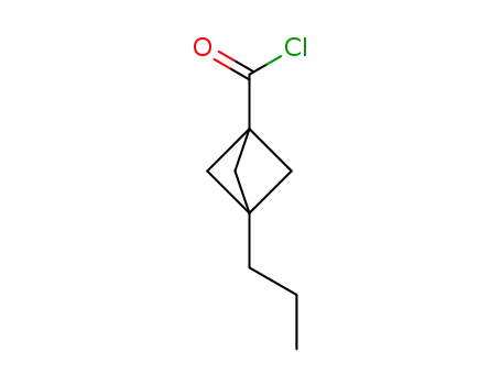 Molecular Structure of 271768-24-2 (Bicyclo[1.1.1]pentane-1-carbonyl chloride, 3-propyl- (9CI))