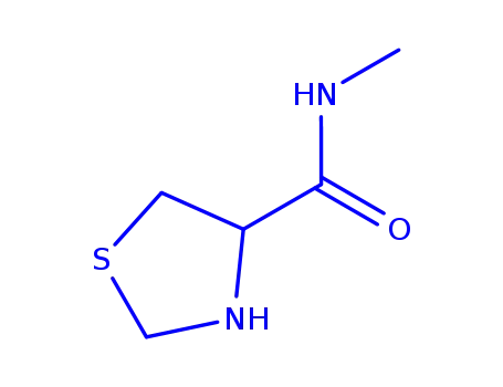 Molecular Structure of 270258-77-0 (4-Thiazolidinecarboxamide,N-methyl-,(4R)-(9CI))