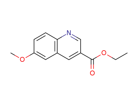 Molecular Structure of 26660-48-0 (6-METHOXYQUINOLINE-3-CARBOXYLIC ACID ETHYL ESTER)