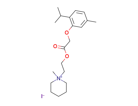 Molecular Structure of 32305-34-3 (2-(1-methyl-3,4,5,6-tetrahydro-2H-pyridin-1-yl)ethyl 2-(5-methyl-2-pro pan-2-yl-phenoxy)acetate iodide)