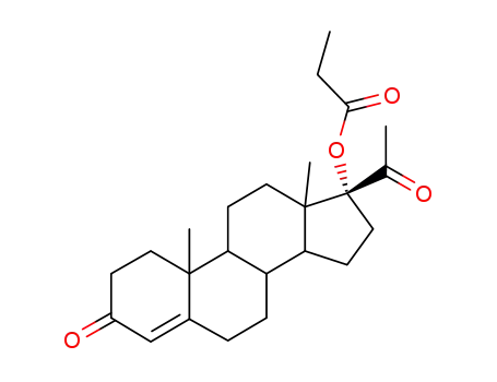 Molecular Structure of 2693-85-8 (3,20-dioxopregn-4-en-17-yl propanoate)
