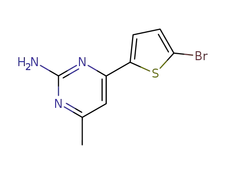 Molecular Structure of 26963-44-0 (4-(5-BROMO-2-THIENYL)-6-METHYL-2-PYRIMIDINAMINE)