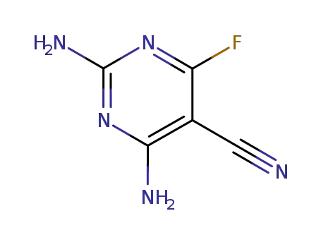 5-Pyrimidinecarbonitrile,  2,4-diamino-6-fluoro-