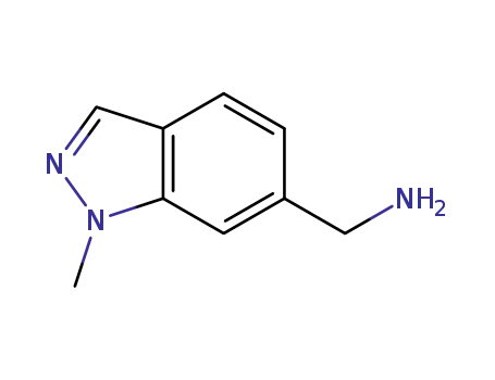 Molecular Structure of 267413-31-0 ((1-Methyl-1H-indazol-6-yl)MethanaMine)