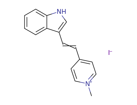 Pyridinium,4-[(1E)-2-(1H-indol-3-yl)ethenyl]-1-methyl-, iodide (9CI)
