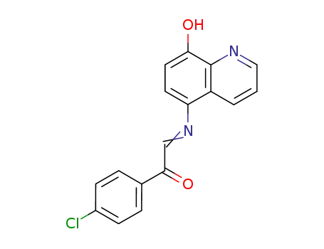 Molecular Structure of 26873-13-2 (4'-Chloro-α-[(8-hydroxy-5-quinolyl)imino]acetophenone)