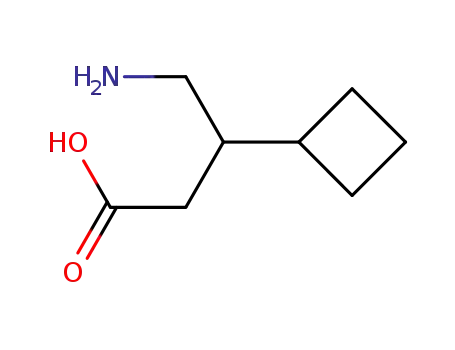 Molecular Structure of 271580-15-5 (Cyclobutanepropanoic  acid,  -bta--(aminomethyl)-)