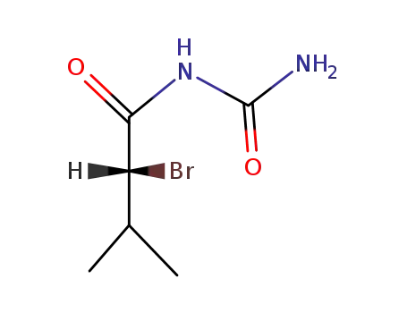 Molecular Structure of 27109-49-5 ((R)-2-Bromoisovalerylurea)