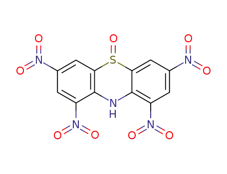 Molecular Structure of 27050-53-9 (1,3,7,9-Tetranitrophenothiazine 5-oxide)
