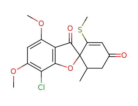 7-Chloro-4,6-dimethoxy-6'-methyl-2'-(methylthio)spiro[benzofuran-2(3H),1'-[2]cyclohexene]-3,4'-dione