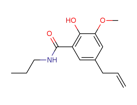 Molecular Structure of 26750-92-5 (5-Allyl-2-hydroxy-N-propyl-m-anisamide)