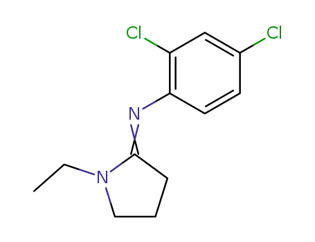 Molecular Structure of 27050-37-9 (2,4-dichloro-N-[(2E)-1-ethylpyrrolidin-2-ylidene]aniline)