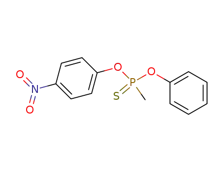 Molecular Structure of 2665-30-7 (methyl-(4-nitrophenoxy)-phenoxy-sulfanylidene-phosphorane)