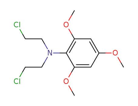 Molecular Structure of 27077-10-7 (N,N-bis(2-chloroethyl)-2,4,6-trimethoxyaniline)