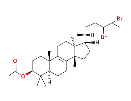 Lanost-8-en-3b-ol, 24,25-dibromo-, acetate(8CI) cas  27868-07-1