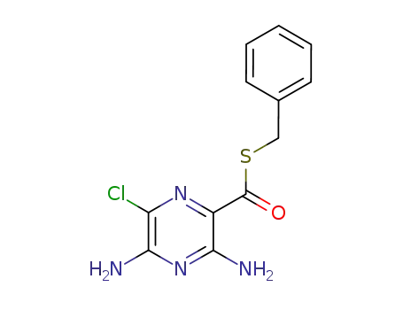 Molecular Structure of 26962-80-1 (S-benzyl 3,5-diamino-6-chloropyrazine-2-carbothioate)