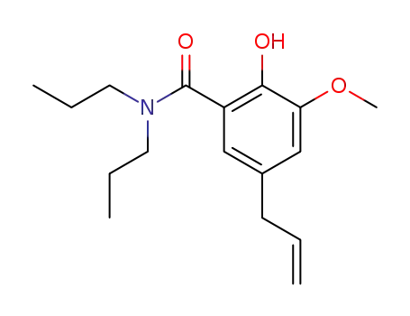 Molecular Structure of 27000-36-8 (2-Hydroxy-3-methoxy-5-(2-propenyl)-N,N-dipropylbenzamide)