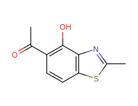 Molecular Structure of 26749-58-6 (Ketone, 4-hydroxy-2-methyl-5-benzothiazolyl methyl (8CI))