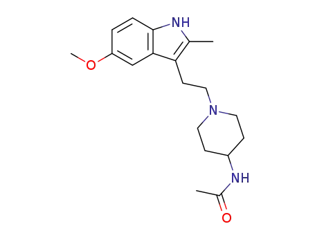 Molecular Structure of 26766-05-2 (N-{1-[2-(5-methoxy-2-methyl-1H-indol-3-yl)ethyl]piperidin-4-yl}acetamide)