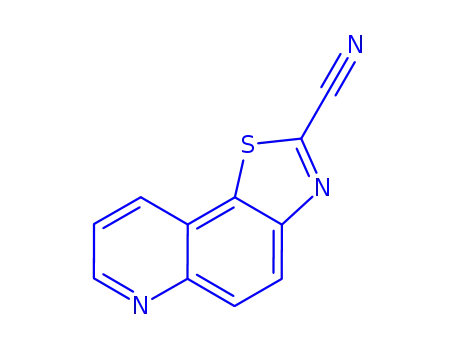 Molecular Structure of 266336-54-3 (Thiazolo[5,4-f]quinoline-2-carbonitrile (9CI))