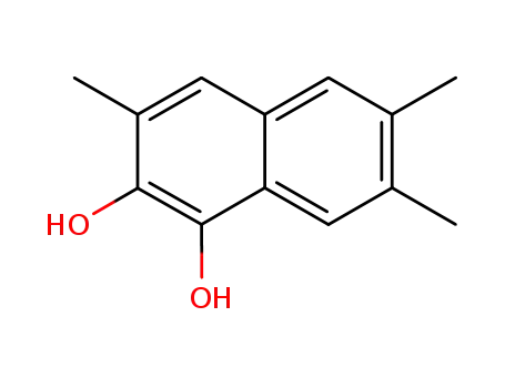 Molecular Structure of 32249-78-8 (1,2-Naphthalenediol, 3,6,7-trimethyl- (8CI))