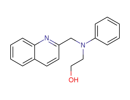 Molecular Structure of 27114-29-0 (N-(2-Hydroxyethyl)-N-phenyl-2-quinolinemethanamine)