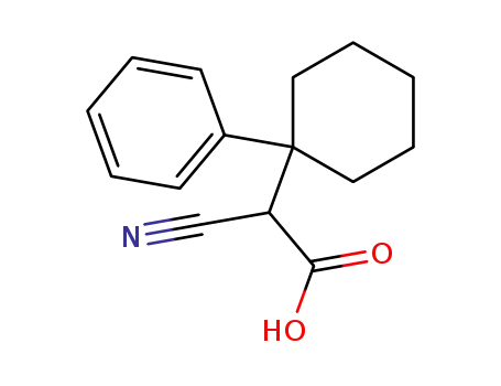 Molecular Structure of 32231-01-9 (cyano(1-phenylcyclohexyl)acetic acid)