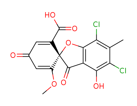 Spiro[benzofuran-2(3H),1'-[2,5]cyclohexadiene]-2'-carboxylicacid, 5,7-dichloro-4-hydroxy-6'-methoxy-6-methyl-3,4'-dioxo-