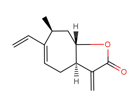 Molecular Structure of 1035901-59-7 ((3aR,7S,8aS)-7-methyl-3-methylene-6-vinyl-3,3a,4,7,8,8a-hexahydro-2H-cyclohepta[b]furan-2-one)