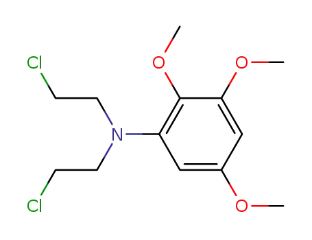 Molecular Structure of 27077-08-3 (N,N-bis(2-chloroethyl)-2,3,5-trimethoxyaniline)