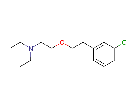 Molecular Structure of 27078-27-9 (2-[2-(3-chlorophenyl)ethoxy]-N,N-diethyl-ethanamine)