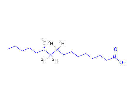 Molecular Structure of 272442-14-5 (HEXADECANOIC-9,9-D2 ACID)