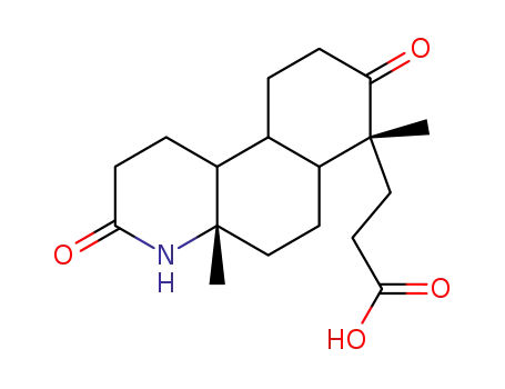 Molecular Structure of 27255-50-1 (3-(4a,7-dimethyl-3,8-dioxotetradecahydrobenzo[f]quinolin-7-yl)propanoic acid)