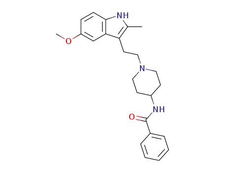 Molecular Structure of 26766-06-3 (N-{1-[2-(5-methoxy-2-methyl-1H-indol-3-yl)ethyl]piperidin-4-yl}benzamide)