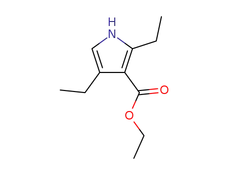 Molecular Structure of 27172-11-8 (2,4-Diethyl-1H-pyrrole-3-carboxylic acid ethyl ester)