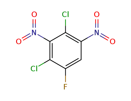 Molecular Structure of 1550-78-3 (2,4-dichloro-1-fluoro-3,5-dinitro-benzene)