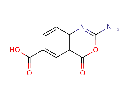Molecular Structure of 32360-47-7 (4H-3,1-Benzoxazine-6-carboxylicacid,2-amino-4-oxo-(8CI))