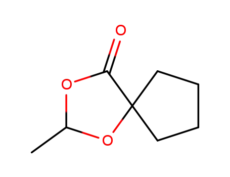 Molecular Structure of 27025-67-8 (1,3-Dioxaspiro[4.4]nonan-4-one,  2-methyl-)