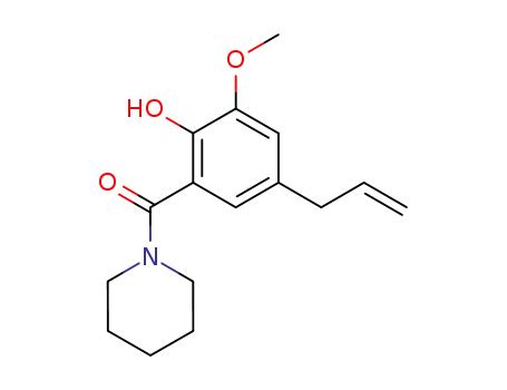 Molecular Structure of 26750-86-7 ([2-hydroxy-3-methoxy-5-(prop-2-en-1-yl)phenyl](piperidin-1-yl)methanone)
