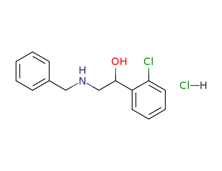 Molecular Structure of 91579-00-9 (2-Benzylamino-1-(2-chloro-phenyl)-ethanol; hydrochloride)