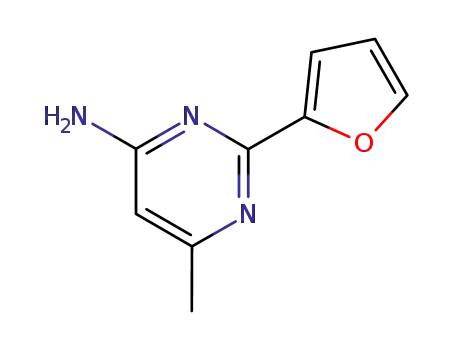 Molecular Structure of 27130-89-8 (2-(Furan-2-yl)-6-MethylpyriMidin-4-aMine)
