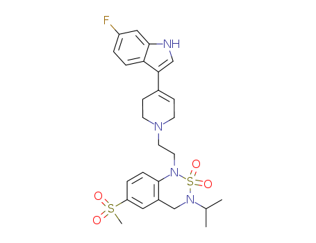 1-(2-[4-(6-FLUORO-1H-INDOL-3-YL)-3,6-DIHYDRO-2H-PYRIDIN-1-YL]-ETHYL)-3-ISOPROPYL-6-METHANESULFONYL-3,4-DIHYDRO-1H-BENZO[1,2,6]THIADIAZINE 2,2-DIOXIDE