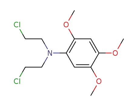 Molecular Structure of 27096-57-7 (N,N-bis(2-chloroethyl)-2,4,5-trimethoxyaniline)